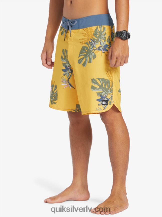vīriešiem Quiksilver surfsilk ķemmīšgliemene 19 dēļu šorti dzeltenums 88064R214