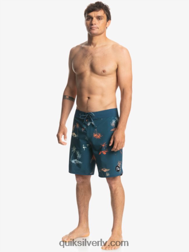 vīriešiem Quiksilver surfsilk ķemmīšgliemene 19 dēļu šorti majolika zila 88064R1492