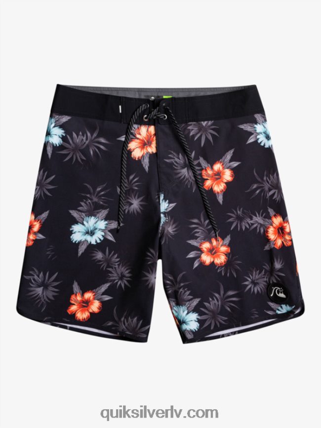 vīriešiem Quiksilver surfsilk ķemmīšgliemene 19 dēļu šorti melns 88064R1496
