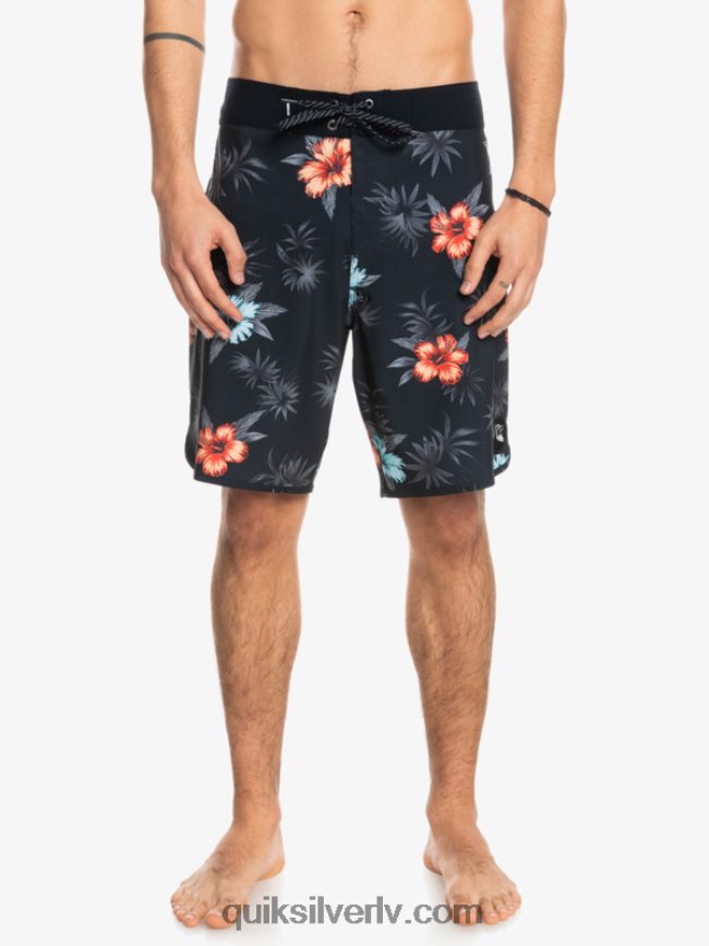 vīriešiem Quiksilver surfsilk ķemmīšgliemene 19 dēļu šorti melns 88064R1496