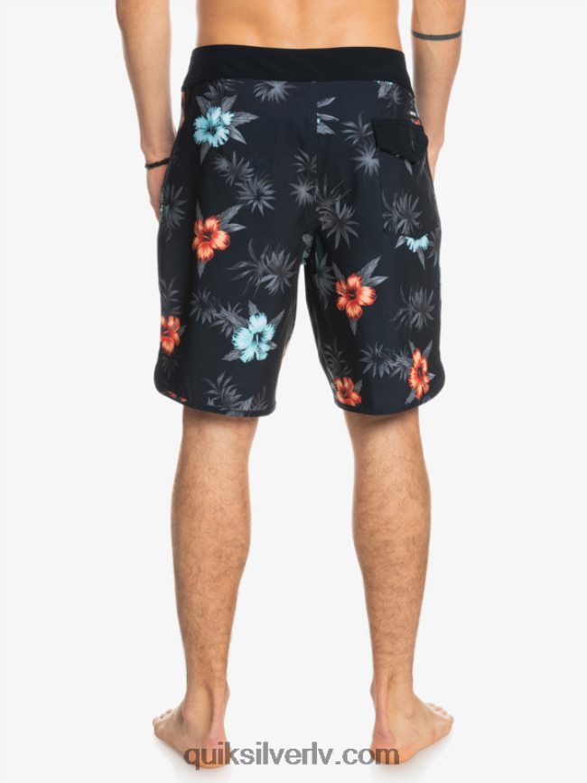 vīriešiem Quiksilver surfsilk ķemmīšgliemene 19 dēļu šorti melns 88064R1496