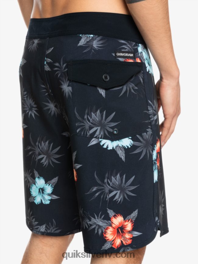 vīriešiem Quiksilver surfsilk ķemmīšgliemene 19 dēļu šorti melns 88064R1496