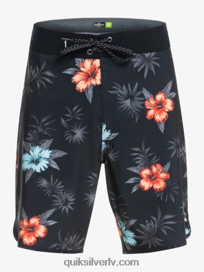 vīriešiem Quiksilver surfsilk ķemmīšgliemene 19 dēļu šorti melns 88064R1496