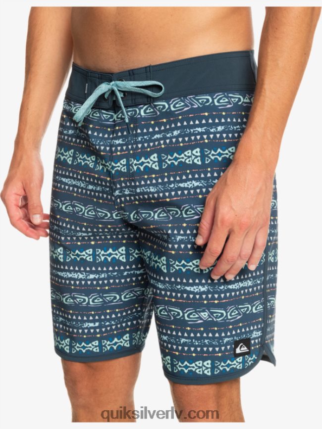 vīriešiem Quiksilver surfsilk ķemmīšgliemene 19 dēļu šorti pusnakts flote 88064R221