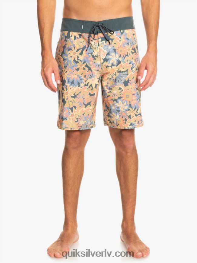 vīriešiem Quiksilver surfsilk ķemmīšgliemene 19 dēļu šorti tumšs šīferis 88064R219