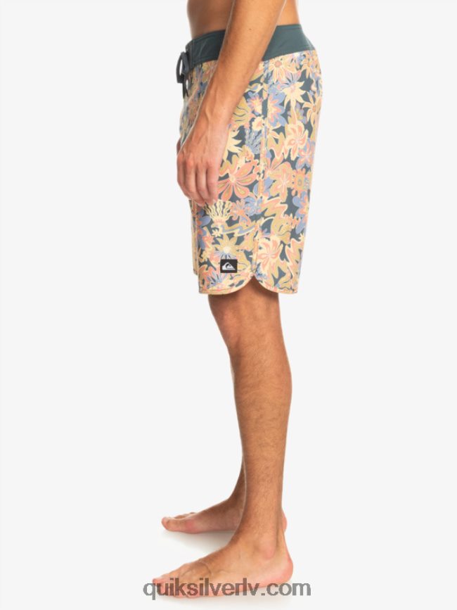 vīriešiem Quiksilver surfsilk ķemmīšgliemene 19 dēļu šorti tumšs šīferis 88064R219