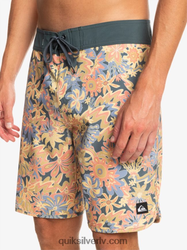 vīriešiem Quiksilver surfsilk ķemmīšgliemene 19 dēļu šorti tumšs šīferis 88064R219