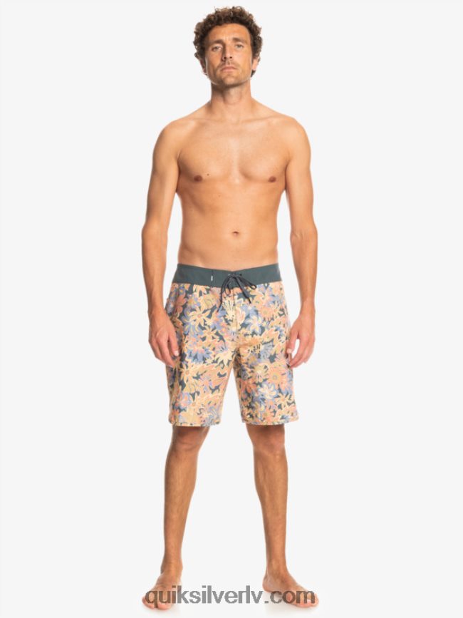 vīriešiem Quiksilver surfsilk ķemmīšgliemene 19 dēļu šorti tumšs šīferis 88064R219