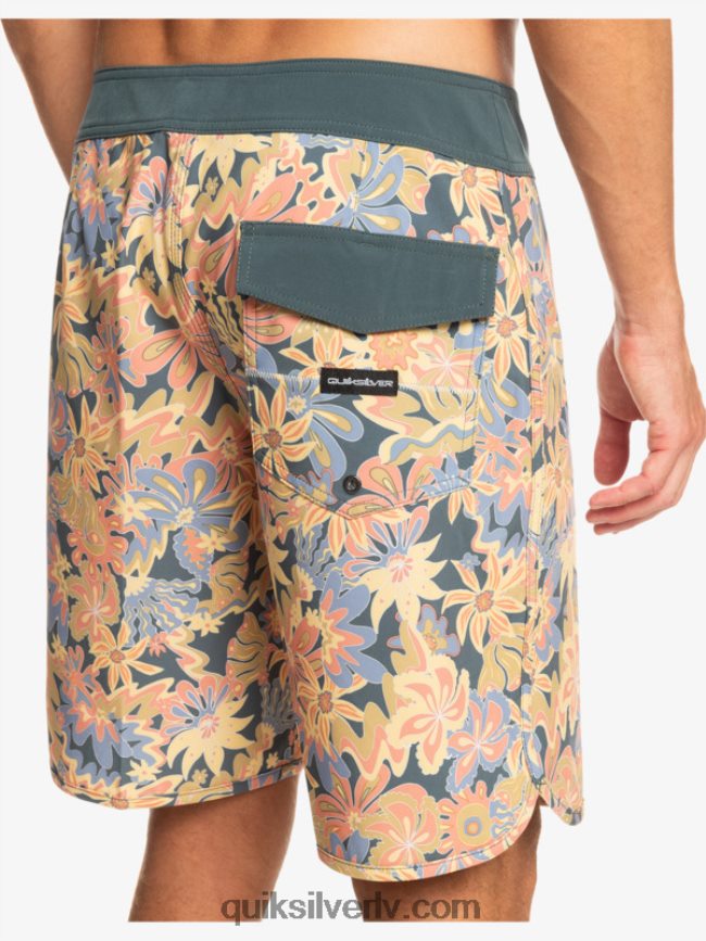 vīriešiem Quiksilver surfsilk ķemmīšgliemene 19 dēļu šorti tumšs šīferis 88064R219