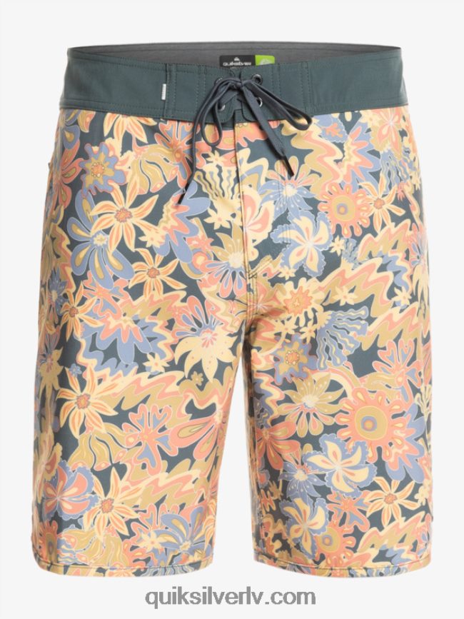 vīriešiem Quiksilver surfsilk ķemmīšgliemene 19 dēļu šorti tumšs šīferis 88064R219
