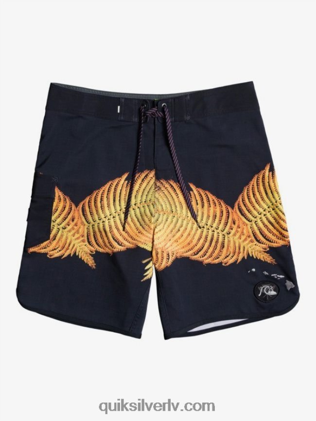 vīriešiem Quiksilver surfsilk hawaii ķemmīšgliemene 19 dēļu šorti melns 88064R1881