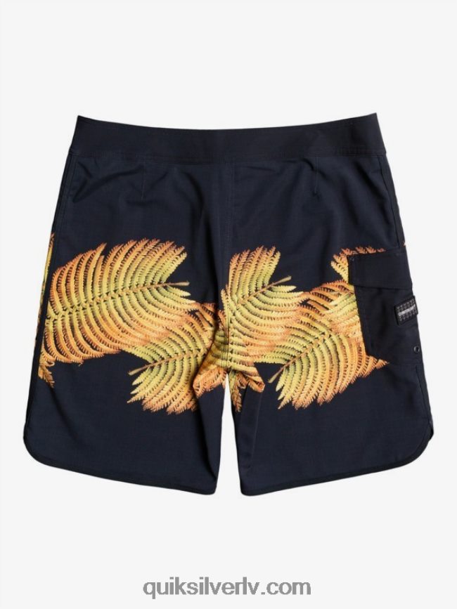 vīriešiem Quiksilver surfsilk hawaii ķemmīšgliemene 19 dēļu šorti melns 88064R1881