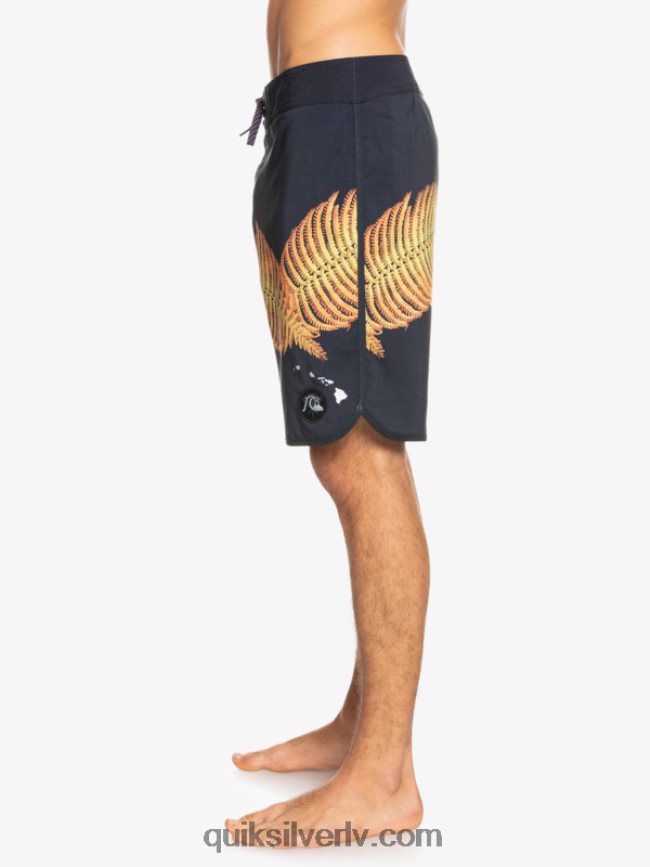 vīriešiem Quiksilver surfsilk hawaii ķemmīšgliemene 19 dēļu šorti melns 88064R1881