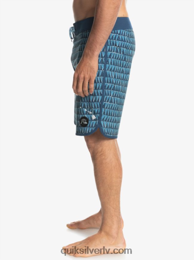 vīriešiem Quiksilver surfsilk hawaii ķemmīšgliemene 19 dēļu šorti provinces zils 88064R1323