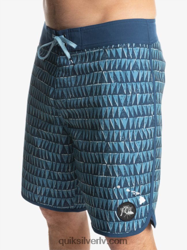 vīriešiem Quiksilver surfsilk hawaii ķemmīšgliemene 19 dēļu šorti provinces zils 88064R1323