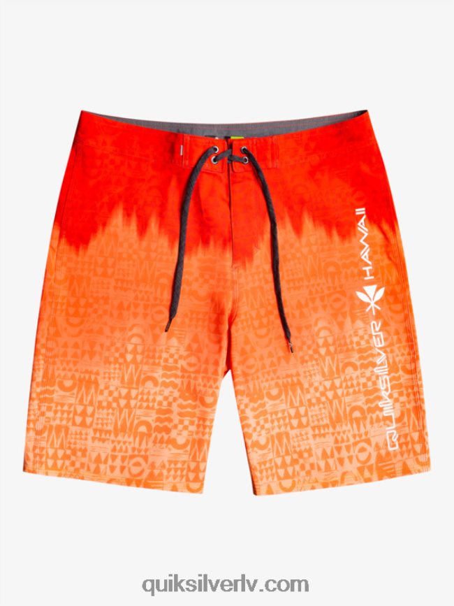 vīriešiem Quiksilver surfsilk hawaii pašmāju izbalējuši 20 dēļu šorti augsta riska sarkans 88064R1610