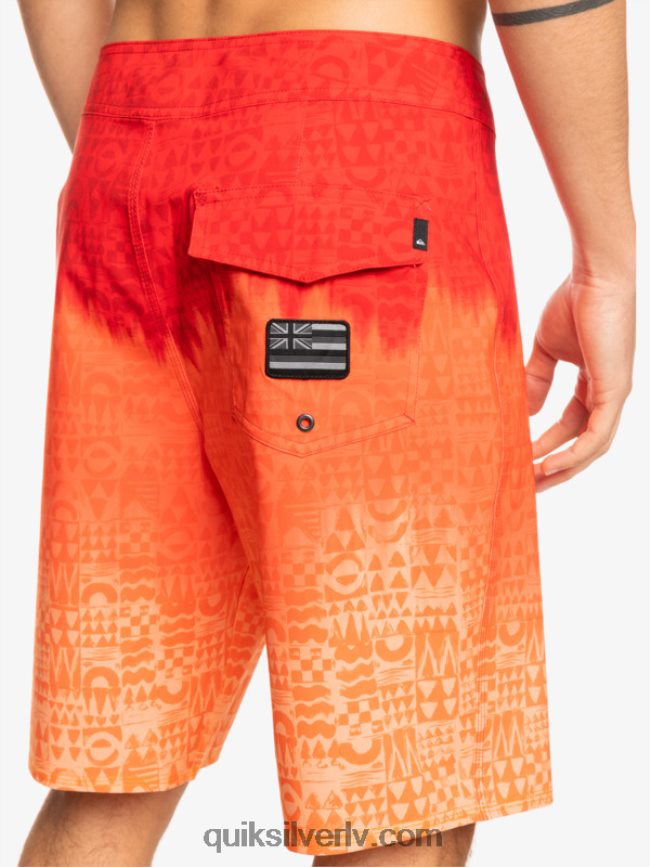 vīriešiem Quiksilver surfsilk hawaii pašmāju izbalējuši 20 dēļu šorti augsta riska sarkans 88064R1610