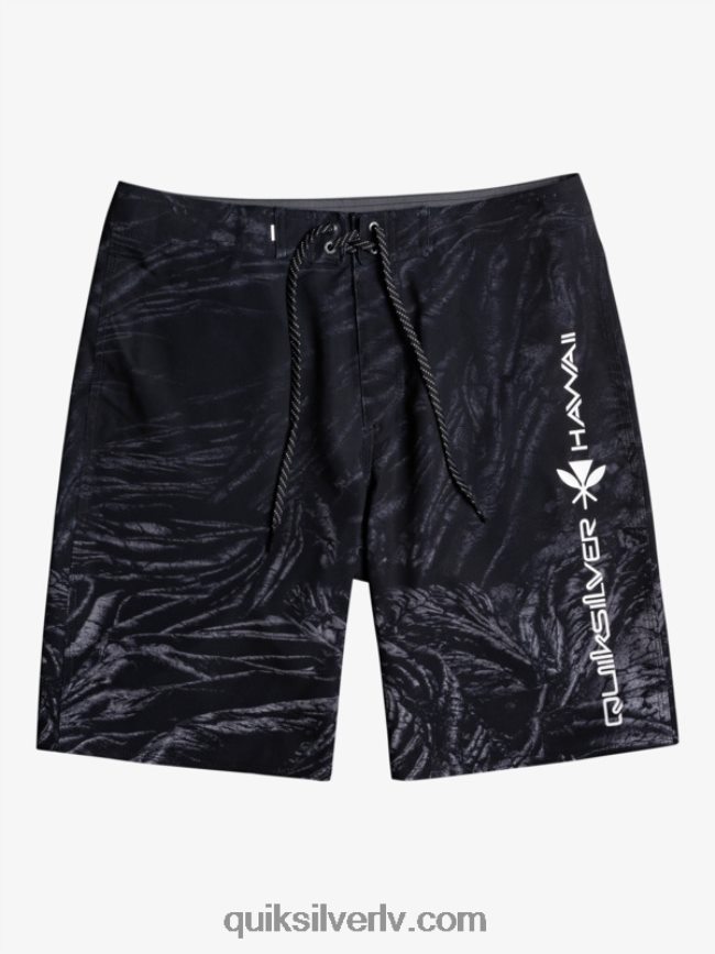 vīriešiem Quiksilver surfsilk hawaii pašmāju izbalējuši 20 dēļu šorti melns 88064R1608