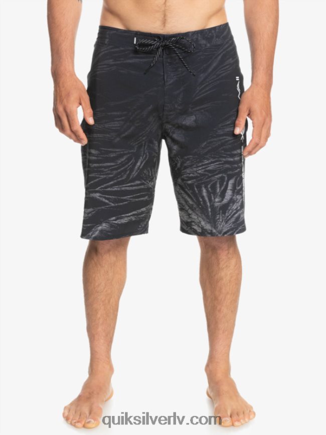 vīriešiem Quiksilver surfsilk hawaii pašmāju izbalējuši 20 dēļu šorti melns 88064R1608