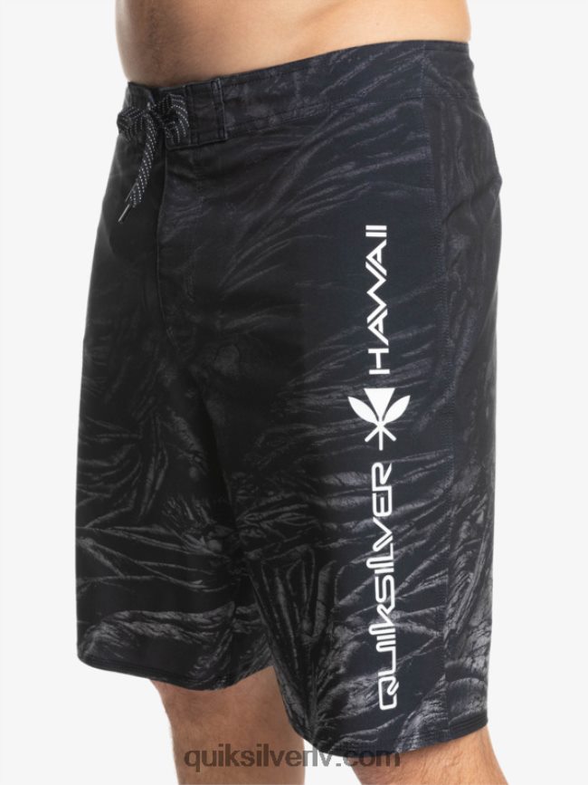 vīriešiem Quiksilver surfsilk hawaii pašmāju izbalējuši 20 dēļu šorti melns 88064R1608