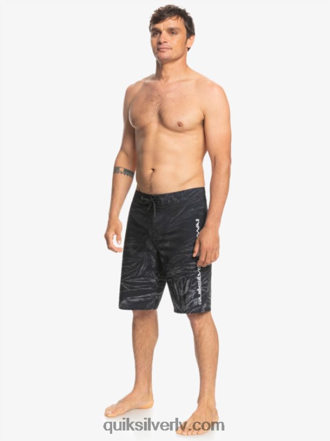 vīriešiem Quiksilver surfsilk hawaii pašmāju izbalējuši 20 dēļu šorti melns 88064R1608