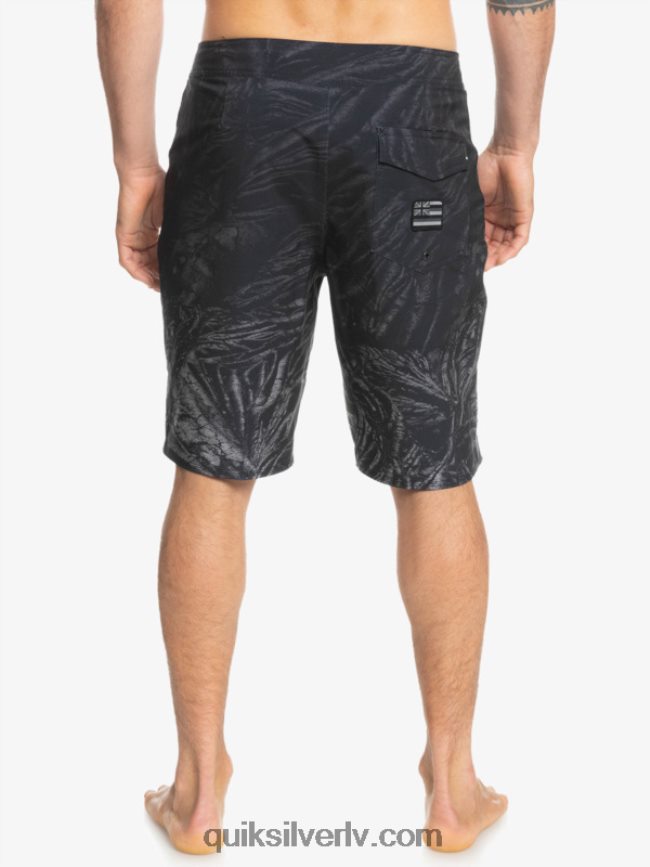 vīriešiem Quiksilver surfsilk hawaii pašmāju izbalējuši 20 dēļu šorti melns 88064R1608