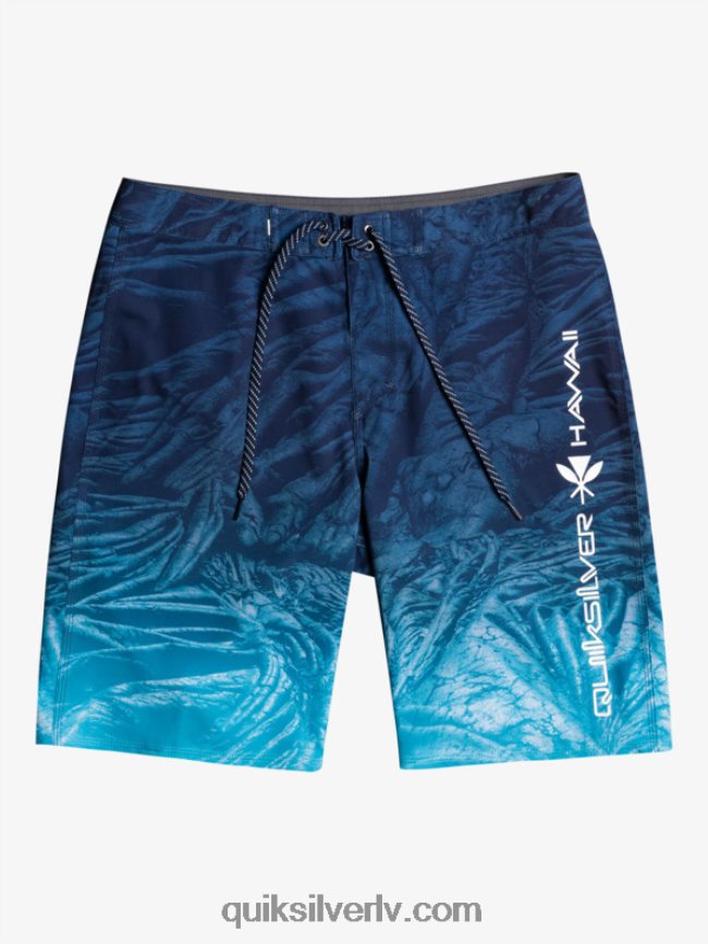 vīriešiem Quiksilver surfsilk hawaii pašmāju izbalējuši 20 dēļu šorti zīmotnes zilā krāsā 88064R1609