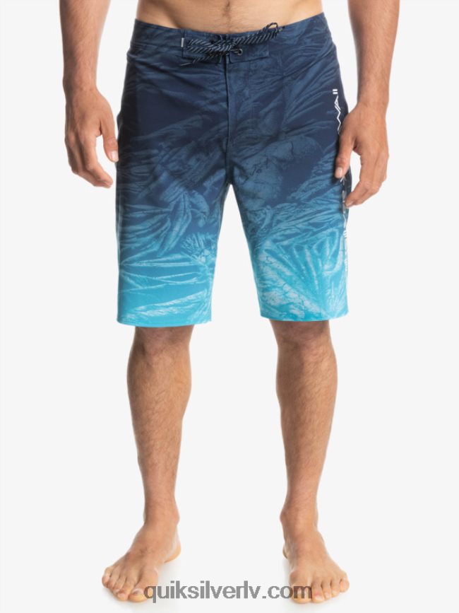 vīriešiem Quiksilver surfsilk hawaii pašmāju izbalējuši 20 dēļu šorti zīmotnes zilā krāsā 88064R1609