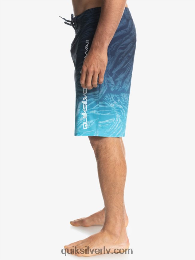 vīriešiem Quiksilver surfsilk hawaii pašmāju izbalējuši 20 dēļu šorti zīmotnes zilā krāsā 88064R1609
