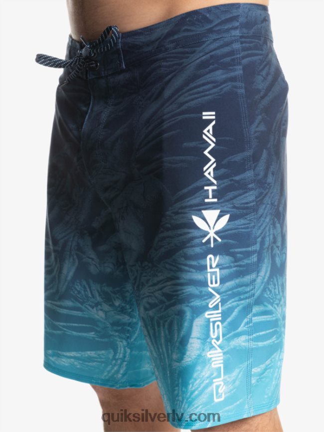 vīriešiem Quiksilver surfsilk hawaii pašmāju izbalējuši 20 dēļu šorti zīmotnes zilā krāsā 88064R1609