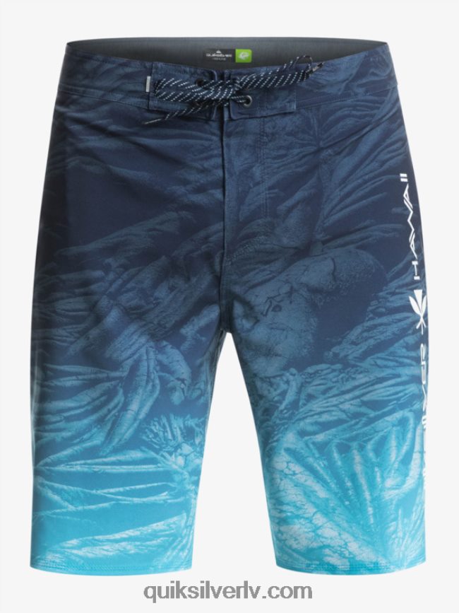 vīriešiem Quiksilver surfsilk hawaii pašmāju izbalējuši 20 dēļu šorti zīmotnes zilā krāsā 88064R1609