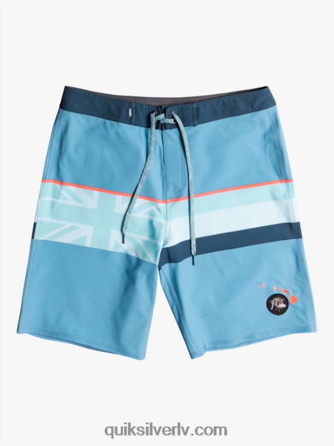 vīriešiem Quiksilver surfsilk izbalināta svītra 20 dēļu šorti delfu zils 88064R1604