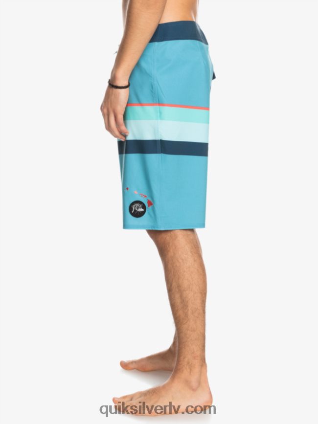 vīriešiem Quiksilver surfsilk izbalināta svītra 20 dēļu šorti delfu zils 88064R1604
