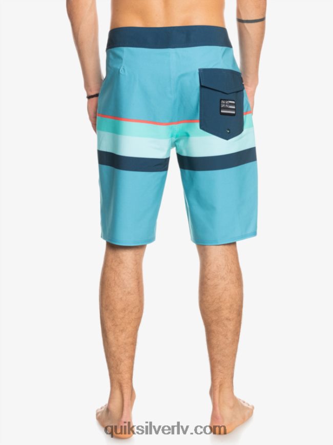 vīriešiem Quiksilver surfsilk izbalināta svītra 20 dēļu šorti delfu zils 88064R1604