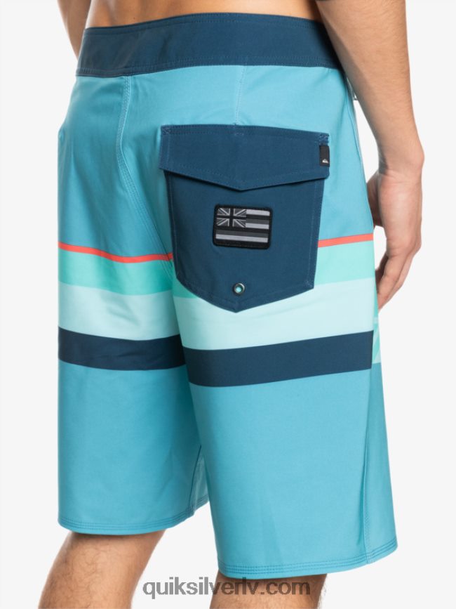 vīriešiem Quiksilver surfsilk izbalināta svītra 20 dēļu šorti delfu zils 88064R1604