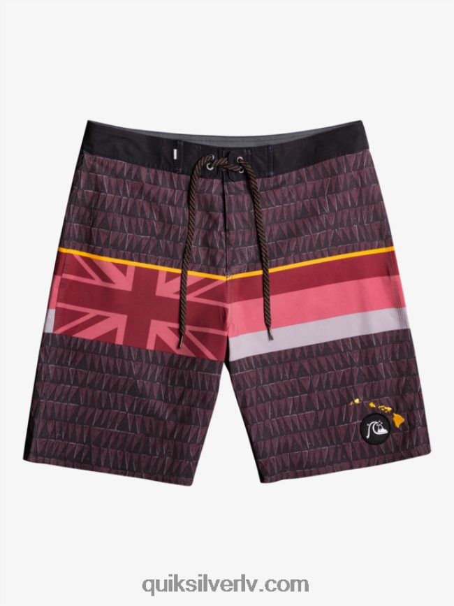vīriešiem Quiksilver surfsilk izbalināta svītra 20 dēļu šorti rubīna vīns 88064R1605