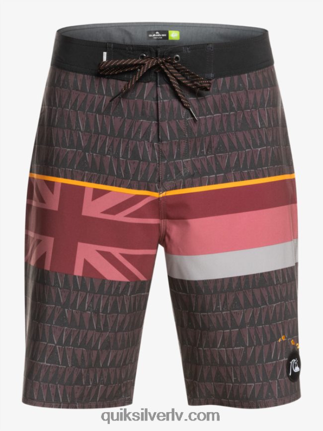vīriešiem Quiksilver surfsilk izbalināta svītra 20 dēļu šorti rubīna vīns 88064R1605