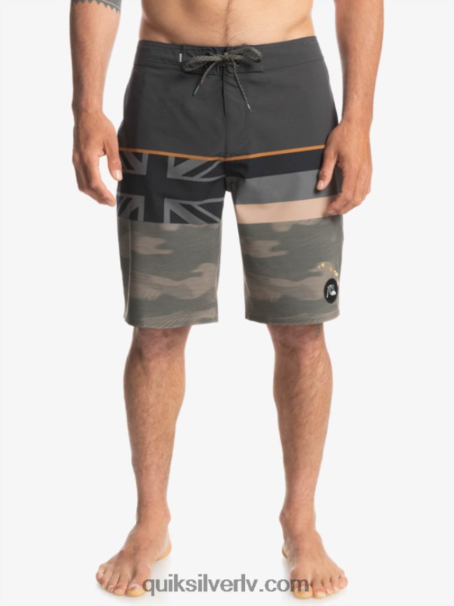 vīriešiem Quiksilver surfsilk izbalināta svītra 20 dēļu šorti vīnogu lapa 88064R1603