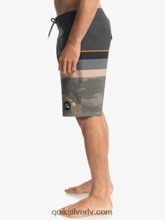 vīriešiem Quiksilver surfsilk izbalināta svītra 20 dēļu šorti vīnogu lapa 88064R1603