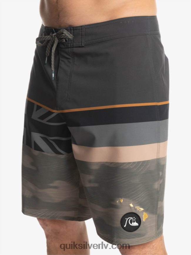 vīriešiem Quiksilver surfsilk izbalināta svītra 20 dēļu šorti vīnogu lapa 88064R1603