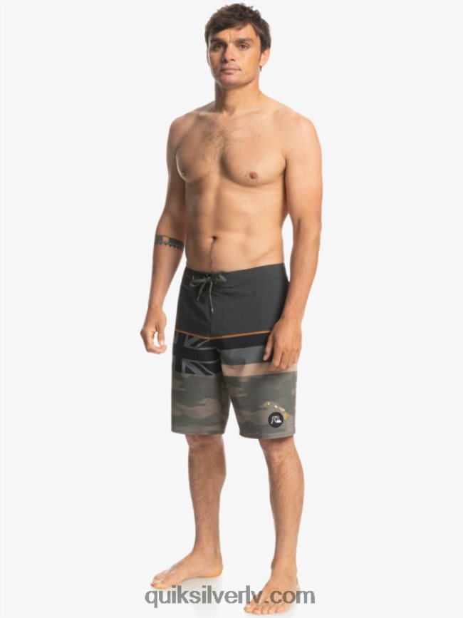 vīriešiem Quiksilver surfsilk izbalināta svītra 20 dēļu šorti vīnogu lapa 88064R1603