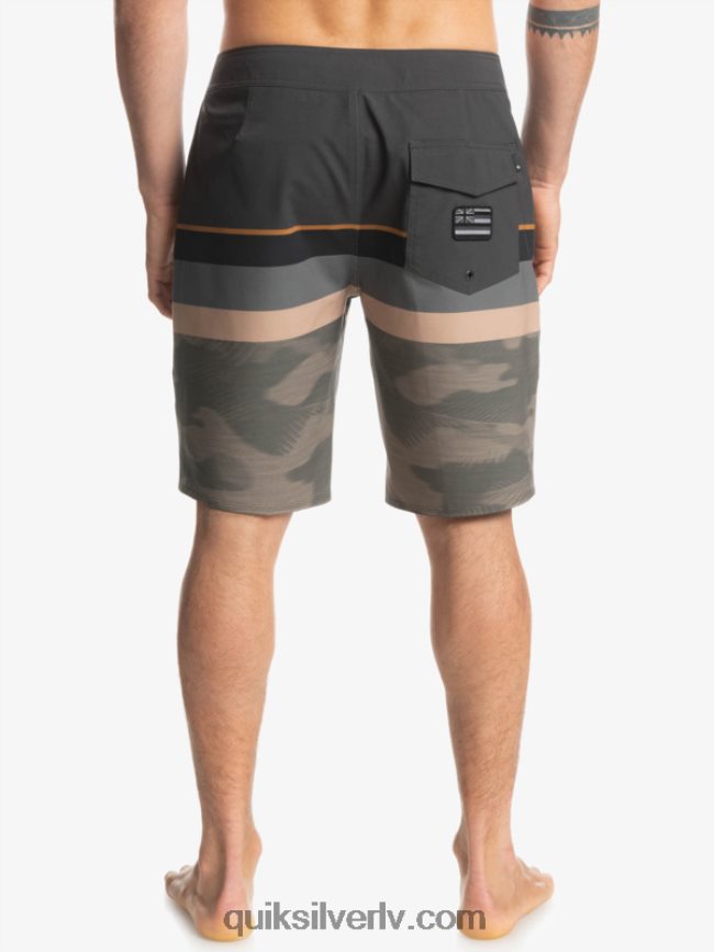 vīriešiem Quiksilver surfsilk izbalināta svītra 20 dēļu šorti vīnogu lapa 88064R1603