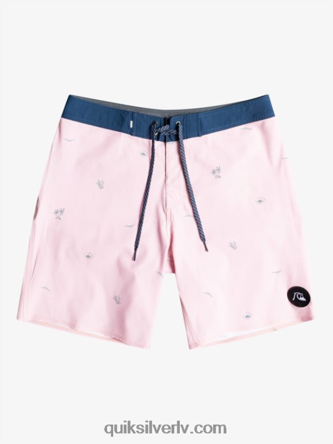vīriešiem Quiksilver surfsilk izdalīja 19 dēļu šortus plīvuru roze 88064R1813
