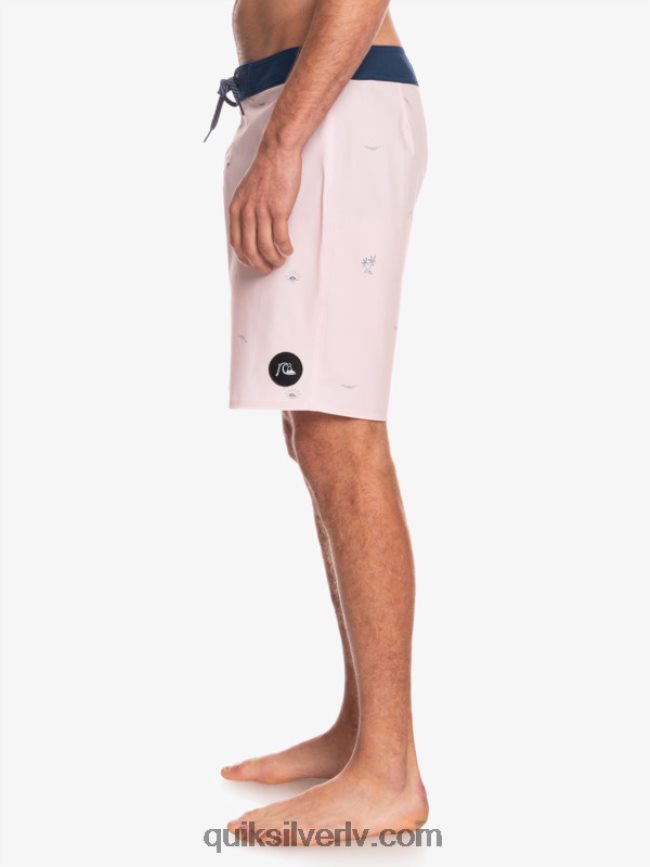 vīriešiem Quiksilver surfsilk izdalīja 19 dēļu šortus plīvuru roze 88064R1813