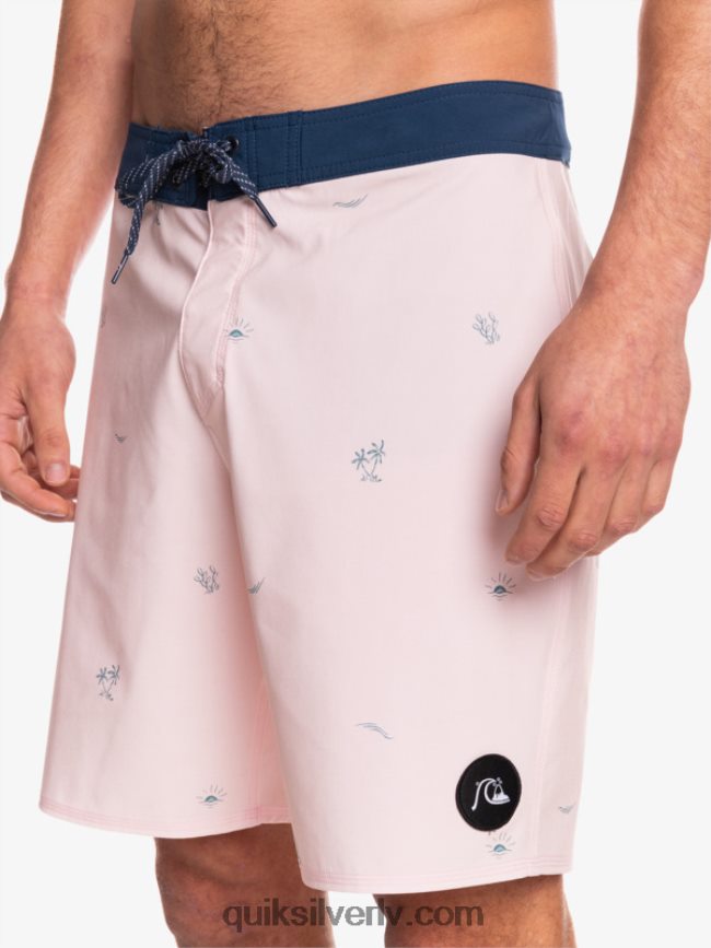 vīriešiem Quiksilver surfsilk izdalīja 19 dēļu šortus plīvuru roze 88064R1813