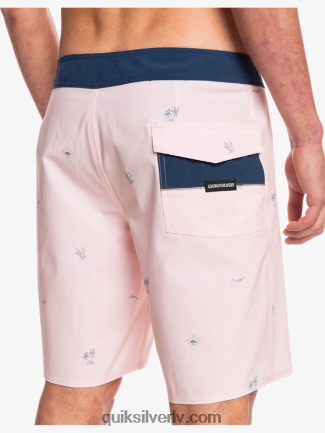 vīriešiem Quiksilver surfsilk izdalīja 19 dēļu šortus plīvuru roze 88064R1813
