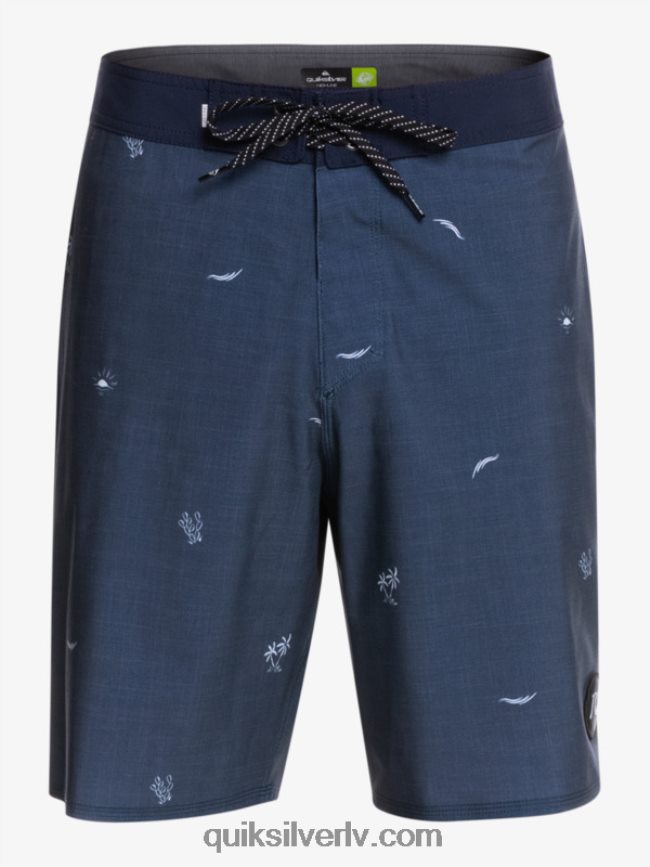 vīriešiem Quiksilver surfsilk izdalīja 19 dēļu šortus zīmotnes zilā krāsā 88064R1811