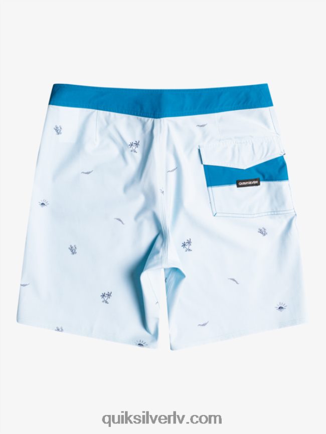 vīriešiem Quiksilver surfsilk izdalīja 19 dēļu šortus zili pelēks 88064R1812