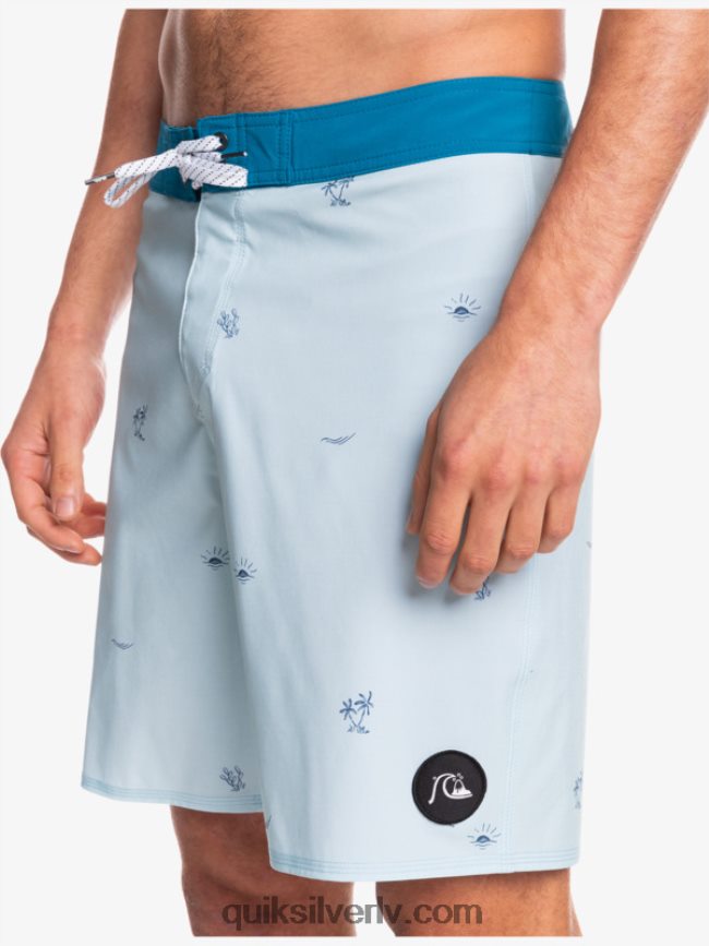 vīriešiem Quiksilver surfsilk izdalīja 19 dēļu šortus zili pelēks 88064R1812
