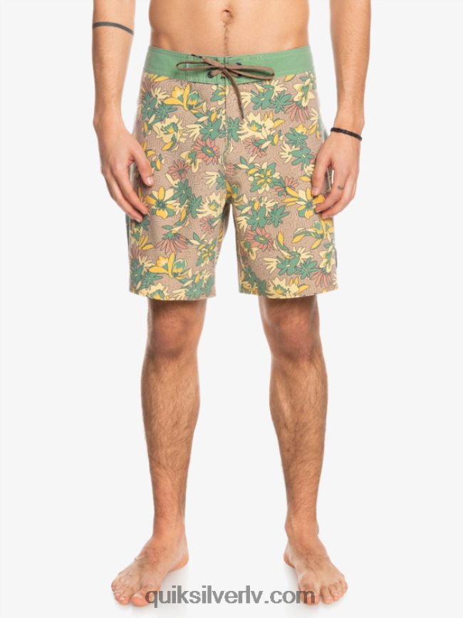 vīriešiem Quiksilver surfsilk mazgāti 18 dēļu šorti zelta stienis 88064R1754